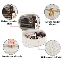 Ktmouw Makeup Bag 3 Pcs Waterproof Cosmetic Bag Set Portable Travel Cosmetic Bag Multifunction Organizer Storage Bag Weave Toile