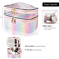 Imerelez Travel Makeup Bag Cosmetic Bag Makeup Bags For Women Cosmetics Cases Portable Waterproof Foldable Rainbow