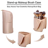 Makeup Brush Case Travel Makeup Brush Organizer Bag Portable Makeup Brush Holder Professional Cosmetic Artist Essentials Storage