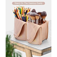 Makeup Brush Case Travel Makeup Brush Organizer Bag Portable Makeup Brush Holder Professional Cosmetic Artist Essentials Storage