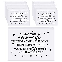 Sotiff 60 Pcs Bulk Inspirational Gifts For Women Inspirational Makeup Bags Eva Cosmetic Toiletry Bags Thank You Encouragement C