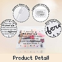 Sotiff 60 Pcs Bulk Inspirational Gifts For Women Inspirational Makeup Bags Eva Cosmetic Toiletry Bags Thank You Encouragement C