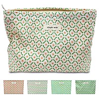 Stardw Flower Cosmetic Bags Makeup Bags For Women Travel Makeup Bag Large Capacity Canvas Makeup Bag Makeup Organizer Bag Zipper