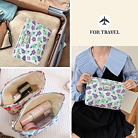 Stardw Cosmetic Bags For Women Flower Makeup Bag Cute Cosmetic Bag Travel Toiletry Bag Large Capacity Canvas Makeup Organizer Ba