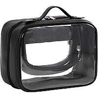 Veki Tsa Approved Toiletry Bag Transparent Makeup Bag Double Travel Cosmetic Bags Case Waterproof Toiletries Bag Large Capacity