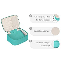 Narwey Travel Makeup Bag Large Cosmetic Bag Make Up Case Organizer For Women Teal