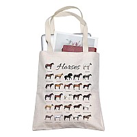 Tobgbe Horse Gift Horse Lover Travel Bag Inspirational Horse Gift For Women Floral Horse Bag Equestrian Gift Horse Trainer Gift (Many Horses)