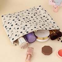 Mhdgg Makeup Bag Cosmetic Bag For Womenlarge Capacity Floral Cosmetic Bag Makeup Bags Women Travel Accessories Organizer Storag