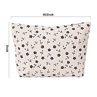 Mhdgg Makeup Bag Cosmetic Bag For Womenlarge Capacity Floral Cosmetic Bag Makeup Bags Women Travel Accessories Organizer Storag