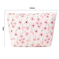 Mhdgg Makeup Bag Cosmetic Bag For Women Large Capacity Floral Cosmetic Bag Makeup Bags Women Travel Accessories Organizer Storag