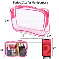 Tbestmax 10 Pcs Clear Cosmetic Bags Small Makeup Bags Portable Waterproof Travel Toiletry Bags Colorful Organizer 75X 48X