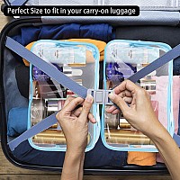 Tbestmax 10 Pcs Clear Cosmetic Bags Small Makeup Bags Portable Waterproof Travel Toiletry Bags Colorful Organizer 75X 48X