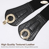 Jasgood Womens Fashion Vintage Wide Elastic Stretch Waist Belt With Interlock Buckle Halloween Belt