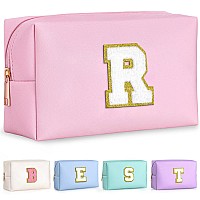 Topeast Cosmetic Travel Bags For Women Preppy Small Makeup Bag Pu Leather Waterproof Toiletry Bag Unique Friendship Gifts For