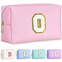 Topeast Small Makeup Bag Initial Cosmetic Bag Travel Toiletry Bag Personalized Birthday Gift For Mom Sister Friends Teacher Nur