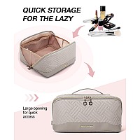 Bagsmart Makeup Bag Cosmetic Bag Travel Makeup Bagwaterresistent Makeup Bags For Women Portable Pouch Open Flat Make Up Organ