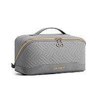 Bagsmart Makeup Bag Cosmetic Bag Travel Makeup Bagwaterresistent Makeup Bags For Women Portable Pouch Open Flat Make Up Organ