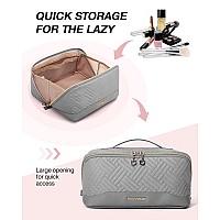 Bagsmart Makeup Bag Cosmetic Bag Travel Makeup Bagwaterresistent Makeup Bags For Women Portable Pouch Open Flat Make Up Organ