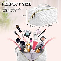 Zauknya Large Capacity Travel Cosmetic Bag Makeup Bag Portable Leather Waterproof Women Travel Makeup Bag Organizer With Han