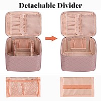 Ocheal Makeup Baglarge Travel Makeup Bag Organizer Cosmetic Bags For Women Washable Make Up Bag Makeup Organizer Case With Divi