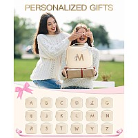 Vlando Wedding Giftsinitial Makeup Bag With Zipper Waterproof Travel Toiletry Bag Bridesmaid Gifts Travel Gifts For Women Vale