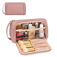 Cubetastic Makeup Bag Cosmetic Bag For Women Cute Small Make Up Organizer Pouch With Makeup Brush Compartment Waterresistant