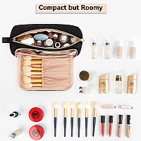 Cubetastic Makeup Bag Travel Cosmetic Bag For Women Portable Cute Make Up Organizer Pouch With Makeup Brush Compartment Two Op