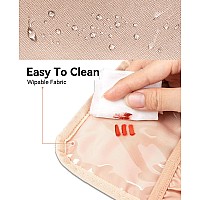 Cubetastic Clear Makeup Bag Transparent Cosmetic Case Travel Makeup Up Zipper Pouch Portable Cute Small Toiletry Bag With Han