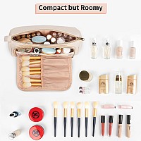 Cubetastic Makeup Bag Cosmetic Bag For Women Small Travel Make Up Storage Organizer With Makeup Brush Compartment Portable