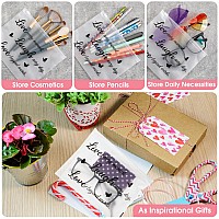 100 Pcs Inspirational Gifts For Girls Women Travel Cheer Makeup Bag Bulk Loved Quotes Cosmetic Bags With Zipper Thank You Encour