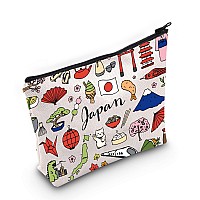 LEVLO Japan Travel Pouch Bag Japan Souvenir Gift Japan Theme Zipper Pouch Bag Japanese Trip Gift (Japan)