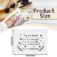 Sotiff 60 Pcs Bulk Inspirational Gifts For Women Inspirational Makeup Bags Eva Cosmetic Toiletry Bags Thank You Encouragement C