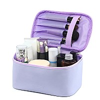 Meiyuuo Makeup Bag Cosmetic Bags Small For Women Zipper Pouch Makeup Organizer Waterproof Cute Light Lavender Purple