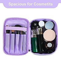 Meiyuuo Makeup Bag Cosmetic Bags Small For Women Zipper Pouch Makeup Organizer Waterproof Cute Light Lavender Purple