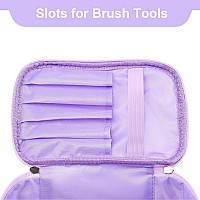 Meiyuuo Makeup Bag Cosmetic Bags Small For Women Zipper Pouch Makeup Organizer Waterproof Cute Light Lavender Purple