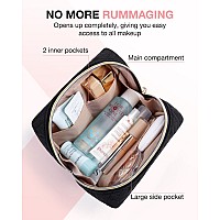 Bagsmart Small Makeup Bag Travel Cosmetic Bag Make Up Pouch Small Travel Zipper Pouchwaterresistant Toiletry Bagmakeup Organ