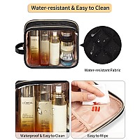 Cubetastic Small Makeup Bag Clear Travel Cosmetic Organizer Case Portable Cute Make Up Storage Pouch For Purse Waterresistan