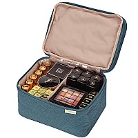 Nishel Large Double Layer Travel Makeup Bag Women Large Cosmetic Case Organizer For Travelsize Accessories Bottles Brushes