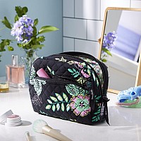 Vera Bradley Womens Cotton Medium Cosmetic Makeup Organizer Bag Botanical Paisley One Size