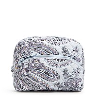 Vera Bradley Womens Cotton Large Cosmetic Makeup Organizer Bag Soft Sky Paisley One Size