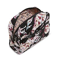 Vera Bradley Womens Cotton Large Cosmetic Makeup Organizer Bag Botanical Paisley One Size