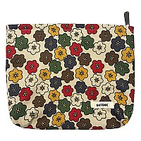 Gutgnk Womens Cosmetic Bag Corduroy Cosmetic Bag Retro Flowers Travel Cosmetic Bag Small Cosmetic Bag Skin Care Cosmetic Chang