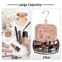 Ethereal Makeup Bag Travel Bag With Hanging Hook Portable Toiletry Bag For Women With Small Brushes Bag Clear Cosmetic Bag