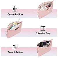 Makeup Bag For Purse Zipper Cosmetic Bag For Women Pouch Travel Eco Vegan Leather Make Up Organizer For Toiletry Bag Water Resis