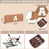 Yoolife Daughter Gifts Makeup Bag Monogram Makeup Bag Cosmetic Bags For Women Travel Makeup Bag Make Up Bag Brown Makeup Bag G