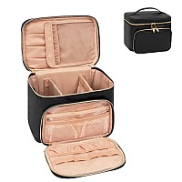 Large Makeup Bag Portable Travel Makeup Bag For Women Girls With Makeup Brush Compartment Stylish Makeup Bag Organizer Cosmeti