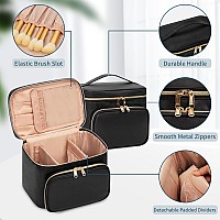 Large Makeup Bag Portable Travel Makeup Bag For Women Girls With Makeup Brush Compartment Stylish Makeup Bag Organizer Cosmeti