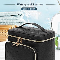 Large Makeup Bag Portable Travel Makeup Bag For Women Girls With Makeup Brush Compartment Stylish Makeup Bag Organizer Cosmeti