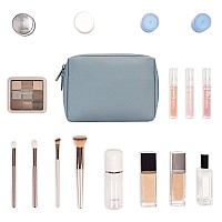 Narwey Small Makeup Bag For Purse Travel Makeup Pouch Mini Cosmetic Bag For Women Greyish Blue Small