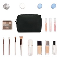 Narwey Small Makeup Bag For Purse Travel Makeup Pouch Mini Cosmetic Bag For Women Black Small